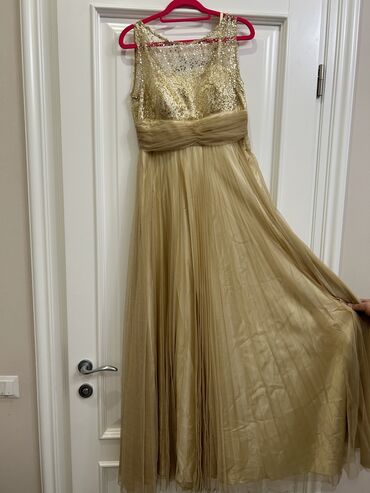 золотое платье: Кече көйнөгү, Узун модель, Жеңдери жок, XL (EU 42)