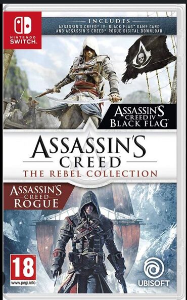 nintendo games: Assasins creed black flag и rogue, в идеальном состоянии пользовались