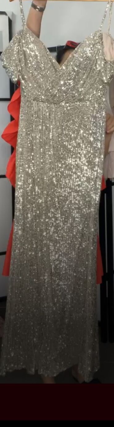 haljine za punije: M (EU 38), color - Silver, Evening, With the straps