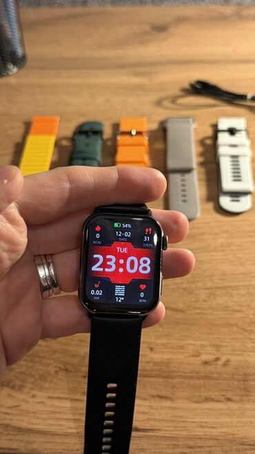 Smart saatlar: İşlənmiş, Smart saat, Sensor ekran, rəng - Qara — 10