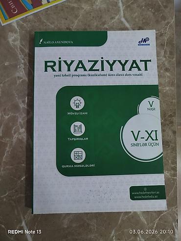 Tədris ədəbiyyatı: Her biri ayri ayriliqda 2 manatdir 1) Riyaziyyat – Buraxılış — 8