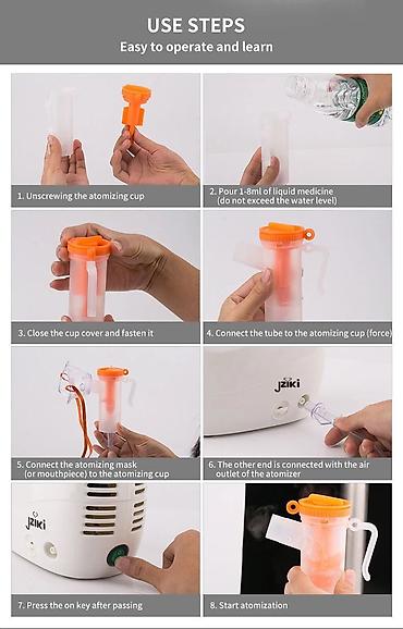 Ингаляторы, небулайзеры: Небулайзер ингалятор новые доставка 24/7 Бишкек, компрессорный — 5