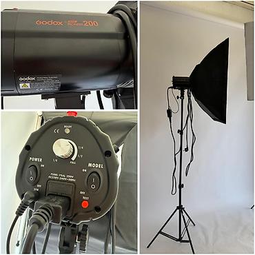 lumia 200: Studiya işığı(softbox) iki eded.qiymet ikisi 170 man.2-3defe istifade — 1