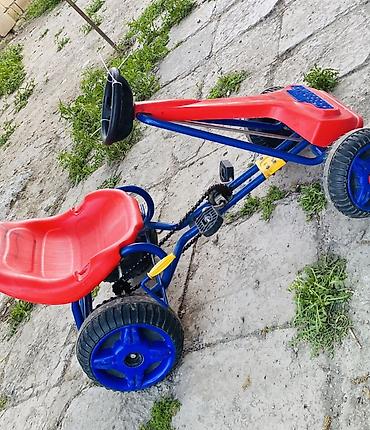 velo diski: Uşaq pedallı kart – TOYS 88 SPEEDCAR - Rəng: qırmızı-göy - — 2