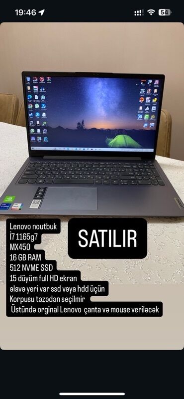 Masaüstü kompüterlər və iş stansiyaları: Lenovo 15 ", Intel Core i7, 512 GB