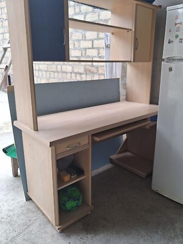 компьютерный стол: Düz masa, Polkalı, Siyirməli, Teksturalı laminat — 1