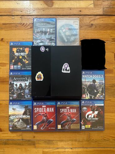 playstation 3 kiraye: PS 4 FAT modeli 500GB cox seliqeli istifade olunub problemi yoxdur