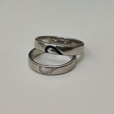 Серебряные кольца: Кольцо, Обручальное, Проба 925, Унисекс, Новый — 10