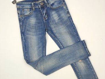 ciemnoniebieskie jeansy damskie: Jeansy damskie, XS