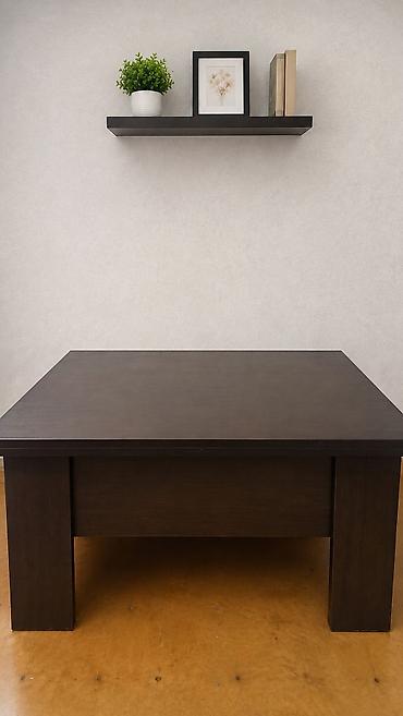 Kvadrat masa, Açılmayan, Təkərsiz, Teksturalı laminat, Zəmanətsiz
