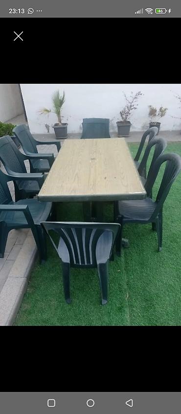 tap az mebel ikinci el: Açıq hava üçün masa və stul dəsti - Komplekt: 1 ədəd düzbucaqlı masa — 1