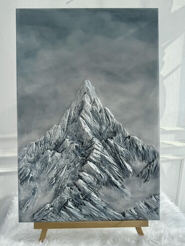 набор инструментов force 142 предмета бишкек: Картина “Горный пик” — фактурная живопись - Техника: объемная