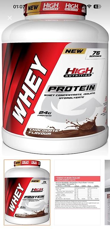 whey protein isolate: HIGH Nutrition Whey Protein – Şokolad dadı Məhsul xüsusiyyətləri: - — 1