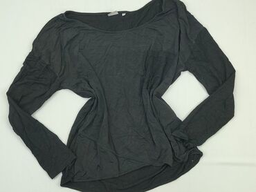 czarne bluzki z długim rękawem: Blouse, M (EU 38), condition - Good