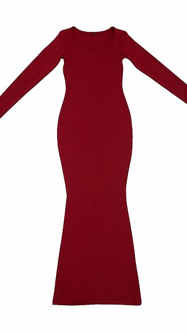 mi pecado: Kao SKIMS duga-maxi haljina NOVA burgundy-bordo Viralna sexy duga — 3
