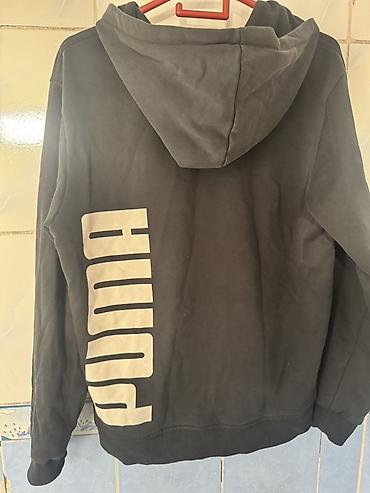 pull and: Толстовка PUMA с капюшоном и молнией спереди. - Цвет: черный с крупным — 3