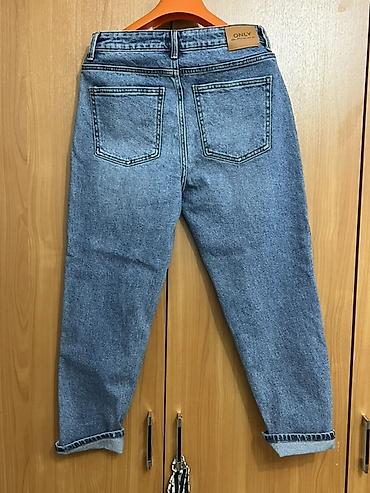 denim: Джинсы, Прямые, ONLY, Высокая талия, Вареные, M — 2