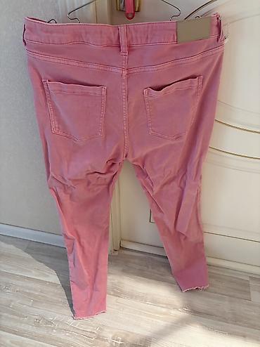 oversize şalvar: Çəhrayı jeans şalvar. Ölçü M(38). Boy 150-160 uyğun. Yeni kimi — 2