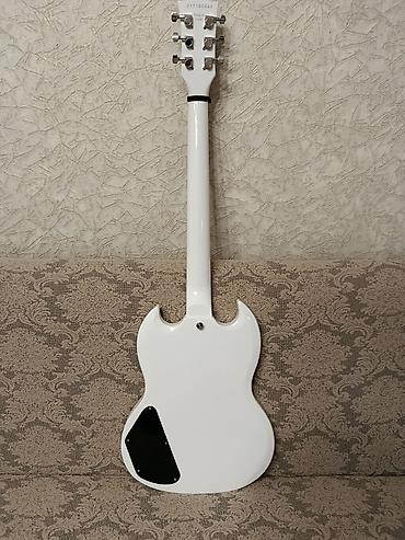 Гитары: Электрогитара gibson sg в белом цвете.Гитара полностью отстроенна — 4