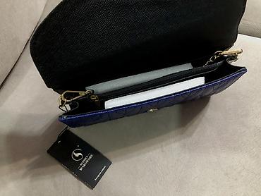 klatç: Zərif göy rəngdə çanta (klatç) 👜 • Rəng: Göy • İki istifadə imkanı — 2