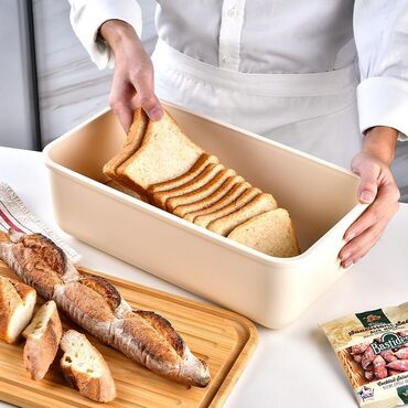 кухонные оборудования: Хлебница с разделочной доской 2 в 1, отличного качества!🔥 Это одно из