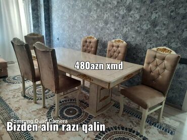Для гостиной, Новый, Нераскладной, Прямоугольный стол, 6 стульев