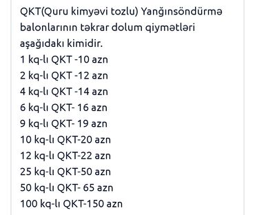 Yanğın söndürən: İstənilən növ yanğın söndürmə balonlarının satışı ve dolumu xidmeti — 6
