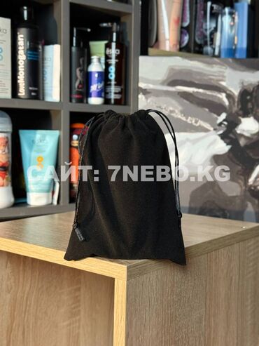 для здоровье: Мешочек из чёрного бархата с завязками, 15×20 см - универсальная