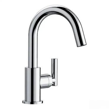 Slavine: Moderan jednoručni lavabo-mixer, visokog luka (G‑oblika), hrom završna — 2