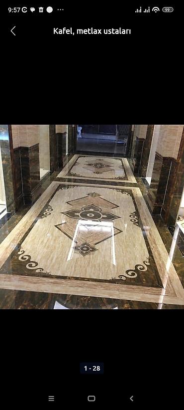 Plitə işləri: Kafel Metlag Kermoqranit Mermer Qranit Mozaika Tamet Seramika — 6