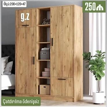 giris dolabi: Mebel növü: Giyim dolabı Ölçü: 200 × 120 × 47 sm Material və dizayn — 1