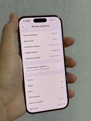 iphone за 0 руб: IPhone 17 Pro, Б/у, 256 ГБ, Оранжевый, Защитное стекло, Чехол, 100 % — 2