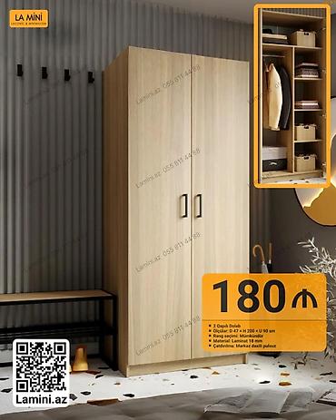 Ev üçün mebel: İki qapılı şkaf – La Mini - Ölçülər: Dərinlik 47 sm × Hündürlük 200 — 1