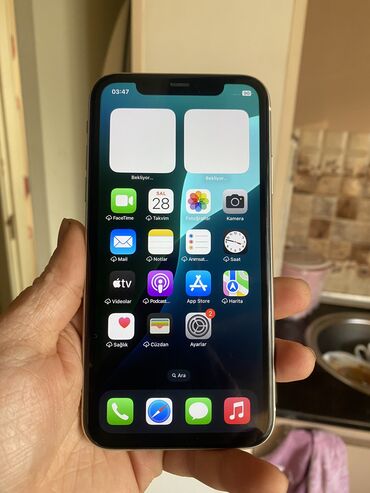 ayfon telefon zengleri: IPhone 11, 64 GB, Ağ, Zəmanət, Barmaq izi, Simsiz şarj