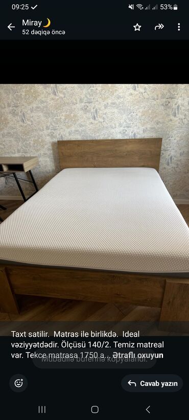 taxt doseklerinin satisi: Taxt satilir. Matras ile birlikdə. Ideal vəziyyətdədir. Ölçüsü