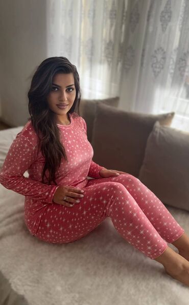Pidžame: Ženske plišane pidžame – set majica + donji deo L XL 2XL 3XL - — 8