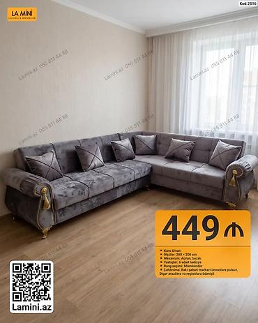 Divanlar: Künc divan – La Mini (Kod: 2516) - Ölçülər: 280 × 200 sm - Mexanizm — 1