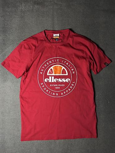 oversize tshirt: Futbolka, Ellesse, L, rəng - Qırmızı — 2