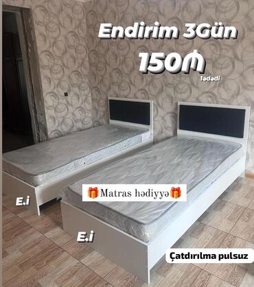 Çarpayılar: Təknəfərlik çarpayı, Bazasız, Matras ilə, Siyirməsiz — 5