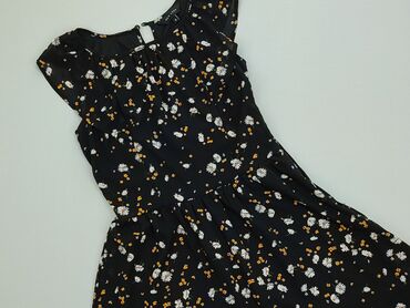 Sukienki letnie: Sarafan New Look, S (EU 36), stan - Idealny, wzór - Kwiatowy, kolor - Czarny