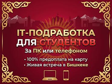python разработчик вакансии: Салам! Ищем ответственных студентов в Бишкеке на IT-подработку (за ПК — 1