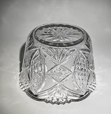 gitara satilir: Xrustal Relyef dekorlu konfet qabı, büllur, almaz kəsimi, SSR — 4