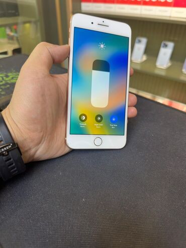 айфоны ош: IPhone 8 Plus, Колдонулган, 64 ГБ, Алтын, Коргоочу айнек, Каптама, 100 %