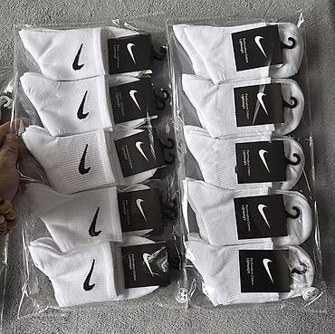 performance: Белые низкие носки Nike (анкл/короткие) - Классический белый цвет с — 2