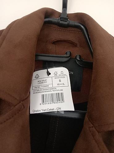kozn: Braon ženska jakna/kaput od veštačkog antilopa (suede look) – Loose — 4