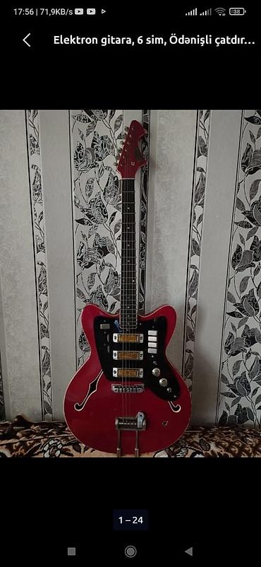 Elektro gitaralar: Elektron gitara, 6 sim, Ödənişli çatdırılma — 24