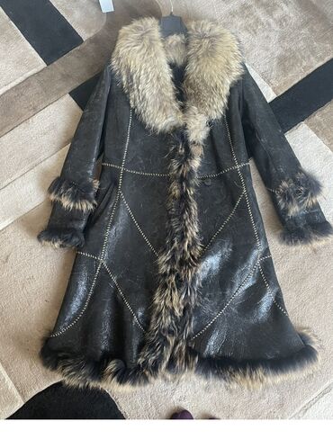 женские махровые халаты больших размеров: Женское пальто-дублёнка Askın Pelle Leather & Fur, размер M. -