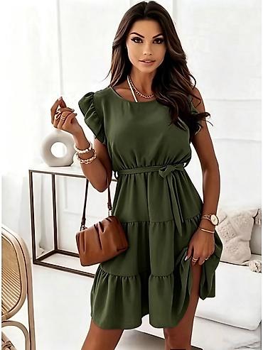 elegant draskovic: Ženska mini haljina s volanima i pojasom
2100 din 
S M L — 5