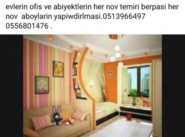 Digər tikinti xidmətləri: Ev ofis menzil baq evlerinin temir etdirmek isteyirsiz? buyurun zeng