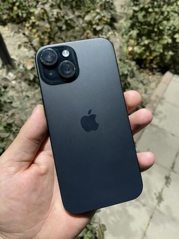 мобильные бу телефоны: IPhone 15, Колдонулган, 128 ГБ, Кара, Коргоочу айнек, Каптама, 91 %